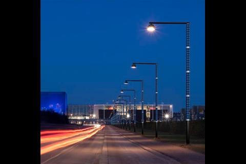 CGI visualisation of Scotia's solar-powered streetlights in Copenhagen